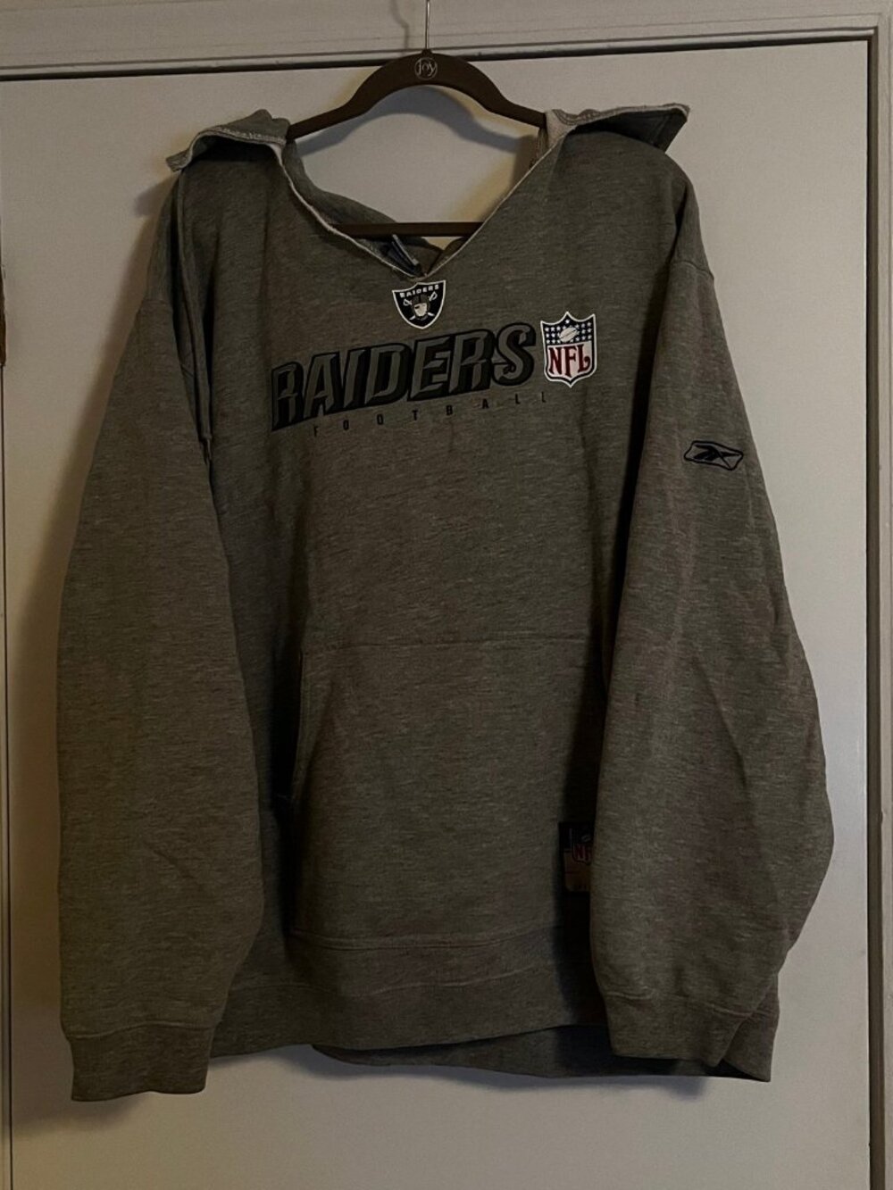 NFL Raiders Size XL Grey Hoodie - Women’s